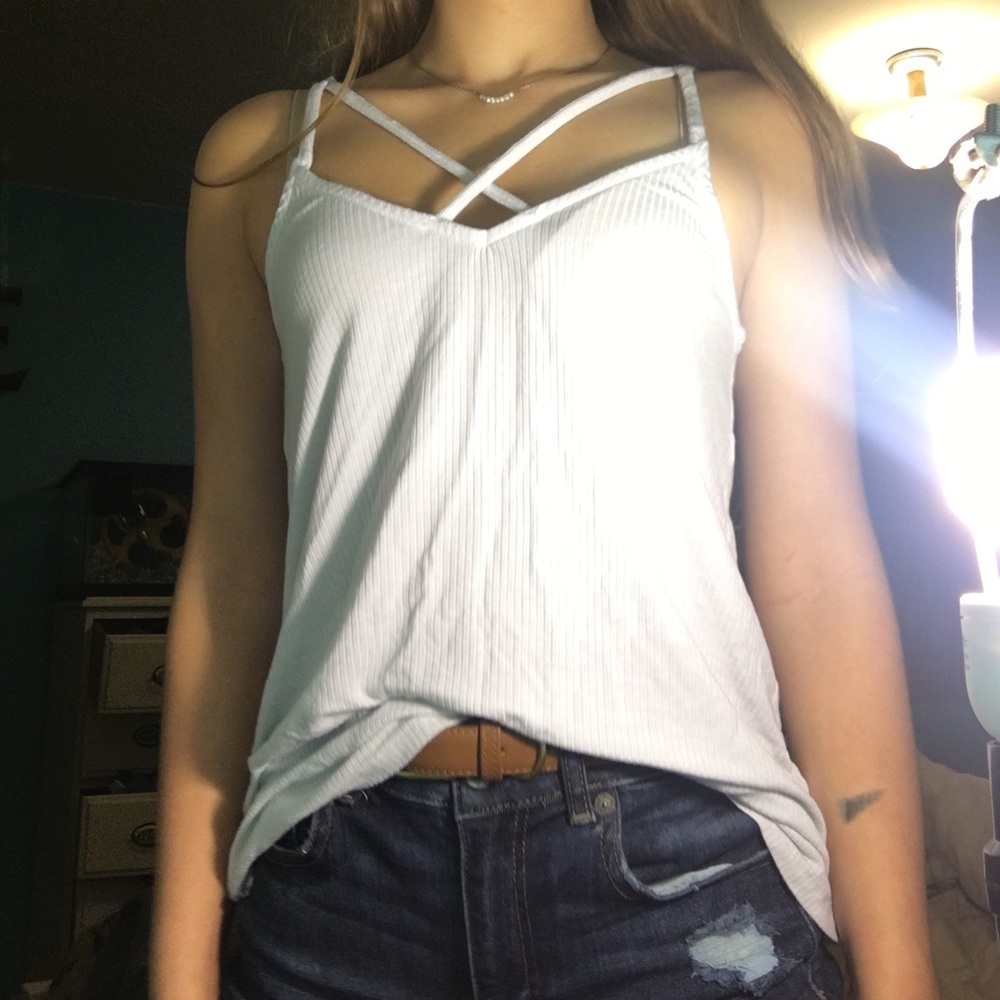 White Hollister Tank Top